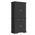 6 Door Shelves and 4 Adjustable Shelves ,Modern Wood Cupboard for Ding Room, for Living Dining Room Laundry