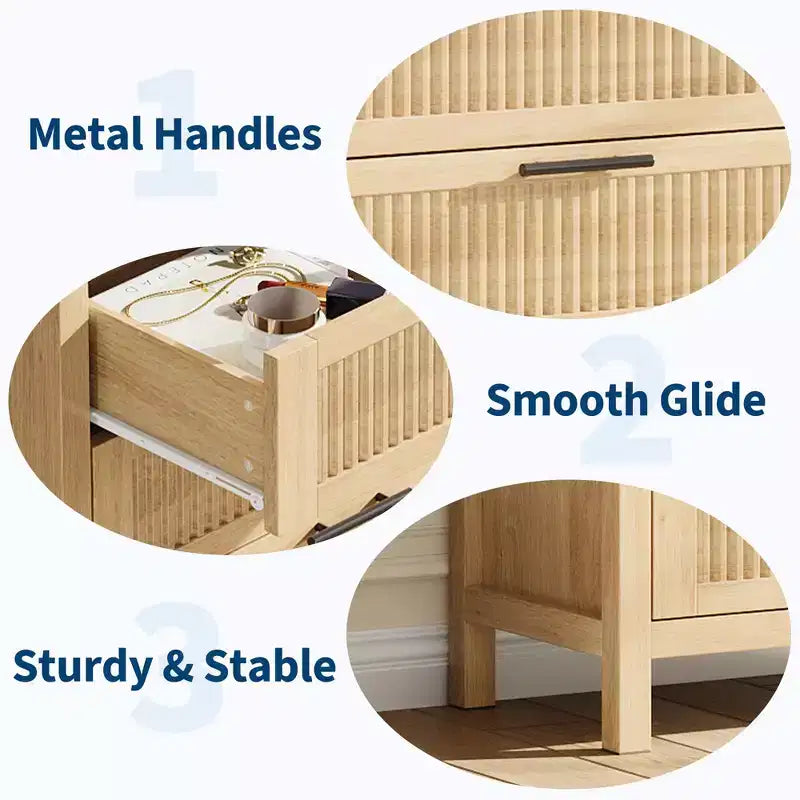 Commode à cinq tiroirs rainurés grande capacité, Armoire de rangement spacieuse pour vêtements, Idéale pour chambres et couloirs, Meuble TV
