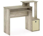 Bureaux HomeStock gris en verre de 76 cm de hauteur avec tiroir de classement