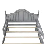 Lit jumeau/double pour enfants, lit de jour plateforme avec barrières amovibles, tête et pied de lit - ModernLuxe