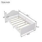 Lit jumeau/double pour enfants, lit de jour plateforme avec barrières amovibles, tête et pied de lit - ModernLuxe