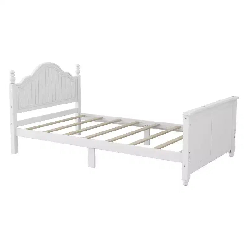 Lit jumeau/double pour enfants, lit de jour plateforme avec barrières amovibles, tête et pied de lit - ModernLuxe