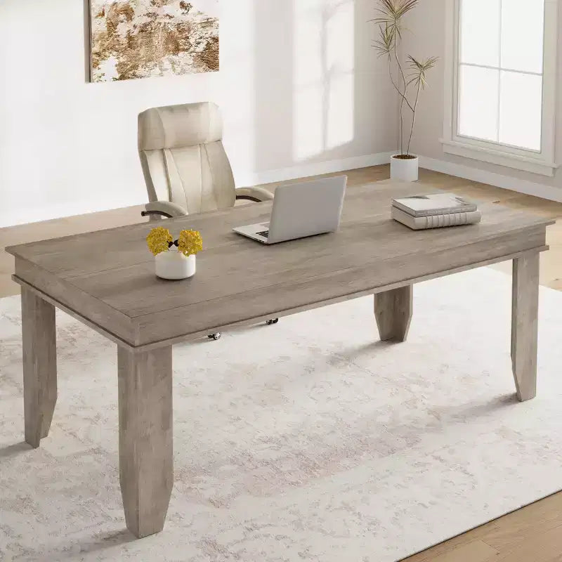 Grande table à manger de style ferme de 180 cm, pour 6 à 8 personnes, convient aux salons, salles à manger et appartements.