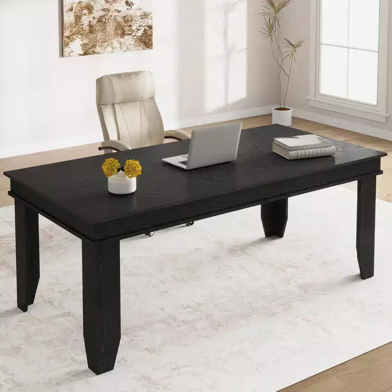 Grande table à manger de style ferme de 180 cm, pour 6 à 8 personnes, convient aux salons, salles à manger et appartements.