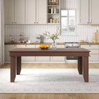 Grande table à manger de style ferme de 180 cm, pour 6 à 8 personnes, convient aux salons, salles à manger et appartements.