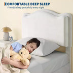 Cadre de lit plateforme simple pour princesse avec tiroir de rangement, sans sommier, tête de lit rembourrée pour enfants filles