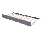 Lit plateforme capitonné pleine/grand lit avec lit gigogne, cadre de lit moderne en polaire bouclée avec lumière LED