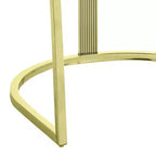 Chaise de salle à manger Royal Hampton 22 pouces, piètement doré, velours noir rembourré