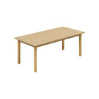 Table multifonctionnelle en bois Famapy - Grande table de salle à manger en bois, espace de travail spacieux et robuste pour le bureau à domicile et le salon