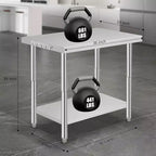 Table de préparation de cuisine 36*24*35in avec étagère inférieure réglable, table utilitaire pour restaurant, garage, hôtel, bord droit