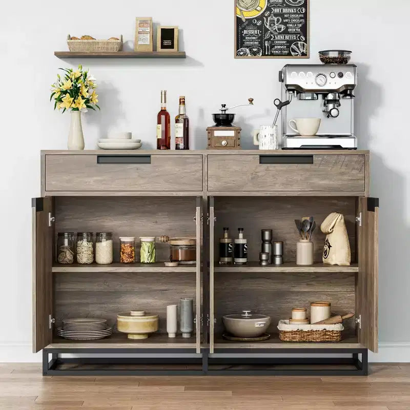 2 tiroirs et 4 portes, Meuble buffet/bahut pour cuisine,