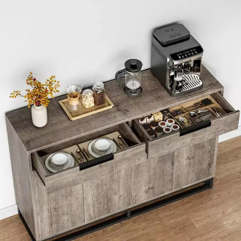 2 tiroirs et 4 portes, Meuble buffet/bahut pour cuisine,