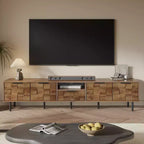 JVNOXK-78 Meuble TV en bois avec rangement, adapté aux téléviseurs de 85/75/65 pouces, meuble TV de salon