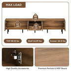 JVNOXK-78 Meuble TV en bois avec rangement, adapté aux téléviseurs de 85/75/65 pouces, meuble TV de salon