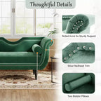Banc en velours Christopher Knight Home Baird avec garniture cloutée et bras incurvés, 2 oreillers et pieds en bois