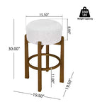 Tabourets de bar ronds rembourrés Christopher Knight Home Boylan en bois d'hévéa (Lot de 4)