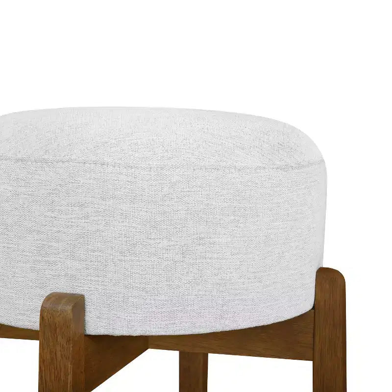 Tabourets de bar ronds rembourrés Christopher Knight Home Boylan en bois d'hévéa (Lot de 4)