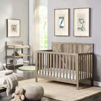 Table à langer Whisen, S'harmonise avec le lit de bébé, Sûre et intemporelle - Châtaignier