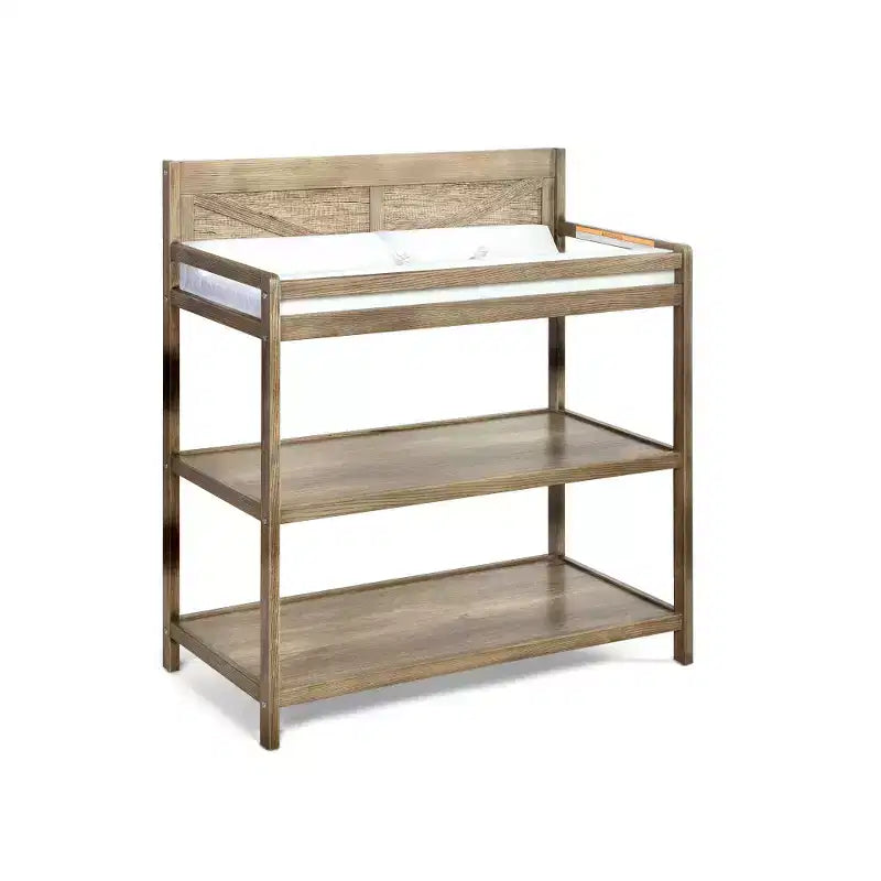 Table à langer Whisen, S'harmonise avec le lit de bébé, Sûre et intemporelle - Châtaignier