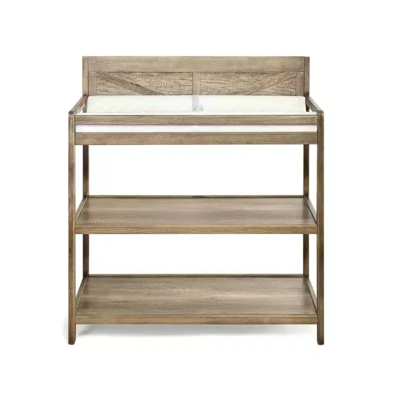 Table à langer Whisen, S'harmonise avec le lit de bébé, Sûre et intemporelle - Châtaignier