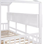 Lit cabane et lit enfant Whisen une place, lit cabane avec 2 tiroirs, étagère de rangement