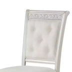 Royal Hampton, lot de 2 fauteuils de salle à manger, bois massif, tissu capitonné ivoire