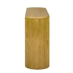 Console en Bois Cannelle avec Rangement, Table d'Entrée Étroite avec Tiroirs pour Salon et Entrée