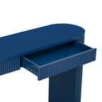 Console en Bois Cannelle avec Rangement, Table d'Entrée Étroite avec Tiroirs pour Salon et Entrée