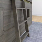 Lit mezzanine bas jumeau de ferme avec 2 fenêtres