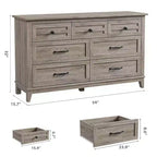 Commode GustoWave 54 à 7 tiroirs avec dispositif de sécurité anti-basculement - Commode de rangement moderne pour chambre ou salon