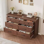 Commode GustoWave 54 à 7 tiroirs avec dispositif de sécurité anti-basculement - Commode de rangement moderne pour chambre ou salon