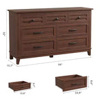 Commode GustoWave 54 à 7 tiroirs avec dispositif de sécurité anti-basculement - Commode de rangement moderne pour chambre ou salon