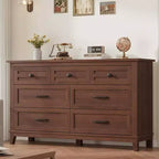 Commode GustoWave 54 à 7 tiroirs avec dispositif de sécurité anti-basculement - Commode de rangement moderne pour chambre ou salon