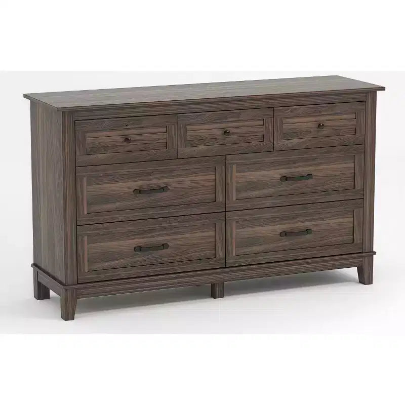 Commode GustoWave 54 à 7 tiroirs avec dispositif de sécurité anti-basculement - Commode de rangement moderne pour chambre ou salon