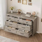 Commode GustoWave 54 à 7 tiroirs avec dispositif de sécurité anti-basculement - Commode de rangement moderne pour chambre ou salon