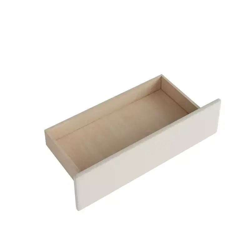 Lit de repos rembourré en bois en forme de L avec étagère de rangement latérale, lit de jour en velours pour chambre à coucher avec 2 tiroirs, taille simple