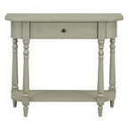Console étroite vintage avec rangement, Table d'entrée en bois avec tiroir supérieur et étagère ouverte, Table de canapé rétro pour entrée et couloir