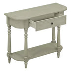 Console étroite vintage avec rangement, Table d'entrée en bois avec tiroir supérieur et étagère ouverte, Table de canapé rétro pour entrée et couloir