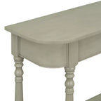 Console étroite vintage avec rangement, Table d'entrée en bois avec tiroir supérieur et étagère ouverte, Table de canapé rétro pour entrée et couloir