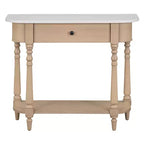 Console étroite vintage avec rangement, Table d'entrée en bois avec tiroir supérieur et étagère ouverte, Table de canapé rétro pour entrée et couloir