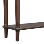Console étroite vintage avec rangement, Table d'entrée en bois avec 4 tiroirs et étagère ouverte pour entrées, salons et couloirs