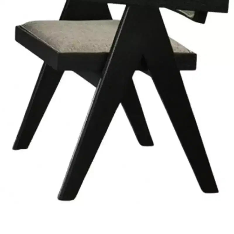 Lot de 2 fauteuils de salle à manger Royal Hampton, accoudoirs incurvés, pieds arrière inclinés, tissu gris