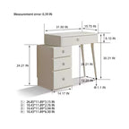 Coiffeuse moderne en bois GDFStudio Soren avec 4 tiroirs et tabouret