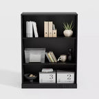 PexFix 41x31x16 Étagère/Meuble de Rangement en Bois sans Porte, Bibliothèque et Meuble de Bureau pour Cuisine, Chambre, Entrée, Salon, Salle à Manger, Noir