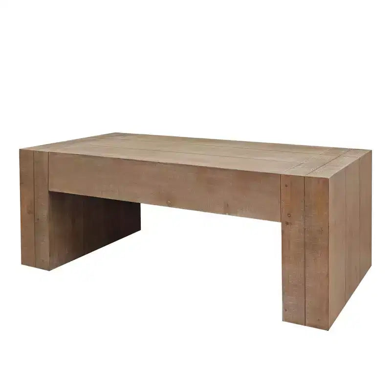 Homy Casa Table basse 49 en bois d'ingénierie rustique pour salon, Marron naturel