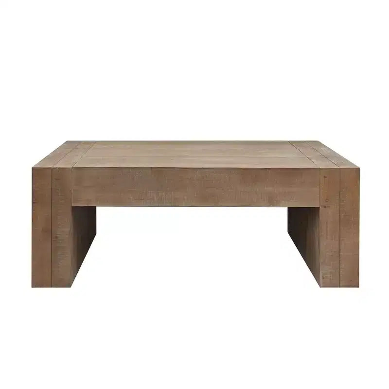 Homy Casa Table basse 49 en bois d'ingénierie rustique pour salon, Marron naturel