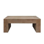 Homy Casa Table basse 49 en bois d'ingénierie rustique pour salon, Marron naturel