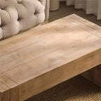 Homy Casa Table basse 49 en bois d'ingénierie rustique pour salon, Marron naturel