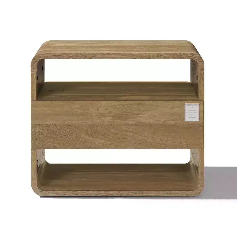 Table de chevet LuxenHome avec tiroir, 39,9 cm de haut, Chêne clair, Table d'appoint pour chambre à coucher, salon, marron