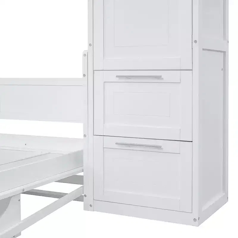 Lit escamotable grand lit/Queen, lit mural d'armoire en bois avec placard et tiroirs, lit pliant pour chambre d'amis, petite chambre